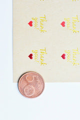 Autocollants Merci kraft et or 23mm, x20 (G6523)