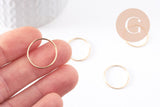 Bague alliance anneau fin gold-filled taile 7/18 gauges, x1 (G10205)
