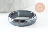 Bague hématite noire facetté 19 ou 21mm, x1 (G3290)