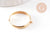 Bague réglable acier inoxydable 304 doré avec anneau 3mm/18mm, x2 (G9907)