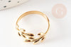 Bague réglable branche dorée 16K 18mm, x1 (G5003)