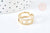 Bague réglable étoile acier inoxydable 304 doré taille 54, x1 (G7646)