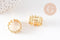 Bague réglable fantaisie acier inoxydable doré Taille 54, x1 (G10530)
