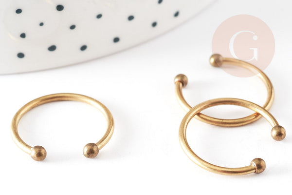 Bague réglable finition boule 3mm, x20 (G1760)