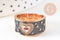 Bague réglable laiton doré émail noir oeil protecteur 18mm, x1 (G4249)