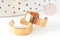 Bague réglable personnalisable acier doré inoxydable 18mm, x2 (G3418)
