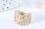 Bague réglable pois acier 304 inoxydable doré taille 54, x1 (G6569)
