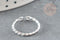 Bague réglable torsadée argent 925 massif 20mm, x1 (G9138)