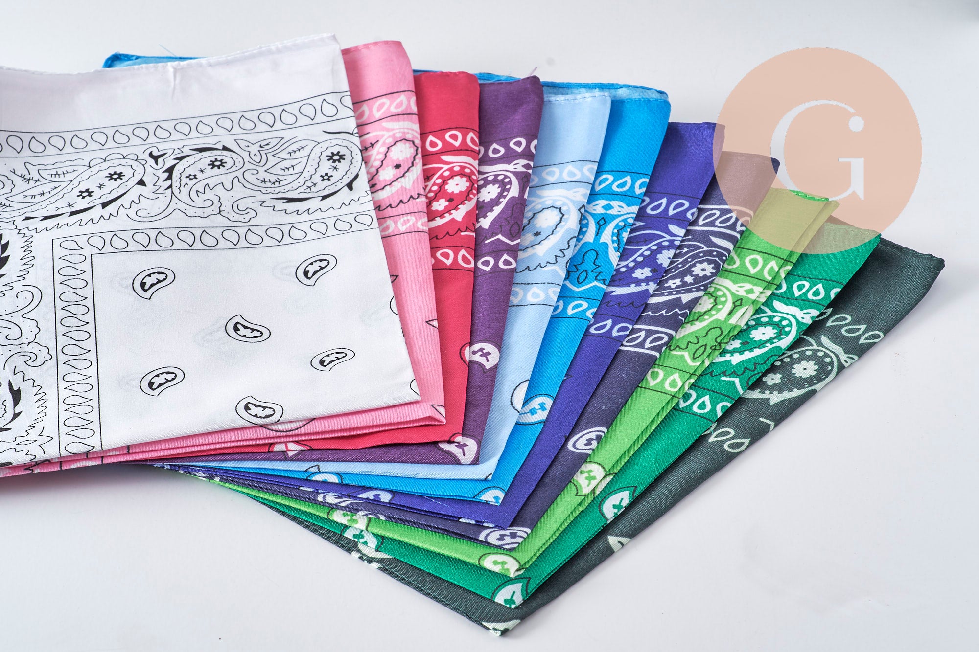 Bandana motif Cachemire Polyester 55cm, x1 (G10691)