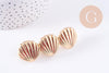 Barrette coquillages métal doré 73mm, x1 (G10689)