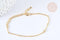 Base de bracelet chaine dorée satellite 16K 2.5microns 17.7cm, x1 (G8182)