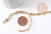 Base de bracelet chaine maille marine laiton doré 18k 15cm, x1 (G10394)