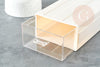 Boite rangement perles bijoux fournitures en plastique 1 tiroir 21cm, x1 (G9188)