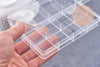 Boite rangement perles en plastique trnsparent rectangulaire 12 cases 13cm, x1 (G10257)
