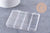 Boite rangement perles en plastique trnsparent rectangulaire 12 cases 13cm, x1 (G10257)