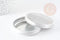 Boite rangement perles métal aluminium ronde 7.15cm, x1 (G2345)