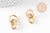 Boucle créole interchangeable acier 304 inoxydable doré maillon marin 25.5mm, la paire (G4849)