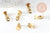 Boucles Clip oreilles non percées laiton brut 16mm, x10 (G1520)