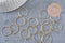 Boucles créoles laiton brut 20mm, x10 (G3730)
