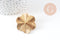 Boucles d'oreilles fleur XL acier inoxydable 304 doré IP 40.5mm, la paire (G10596)