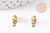 Boucles puces acier 316 inoxydable doré clef de sol 9mm, la paire (G10237)