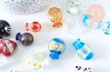 Bouteille de parfum feuille d'argent ou or multicolore, x5 (G6946)