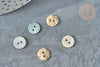 Bouton rond nacre multicolore 8mm, x10 (G7371)