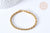 Bracelet Chaines torsadées acier 304 inoxydable doré 17.8cm, x1 (G7791)