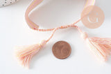 Bracelet brodé J'ADORE HOPE EFJF, x1 (G7649)