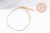 Bracelet chaine dorée forçat 16K 0.5microns 1.8mm/17cm, x1 (G5340)