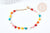 Bracelet coeur acier doré 304 inoxydable émaillé multicolore 26mm, x1 (G8607)