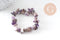 Bracelet élastique chips améthyste naturelle 50mm, x1 (G5774)