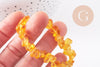 Bracelet élastique chips citrine naturelle chauffee 50mm, x1 (G5667)