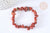 Bracelet élastique chips jaspe rouge naturel 50mm, x1 (G7074)