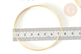 Bracelet jonc lisse 5.5mm acier 304 inoxydable doré 68mm, bracelet sans nickel, x1 (G7737)