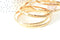 Bracelet jonc lisse 5.5mm acier 304 inoxydable doré 68mm, bracelet sans nickel, x1 (G7737)