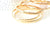 Bracelet jonc lisse 5.5mm acier 304 inoxydable doré 68mm, bracelet sans nickel, x1 (G7737)
