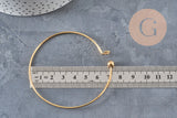 Pulsera esclava lisa bola acero inoxidable 304 dorado 62mm, x1 (G11264)