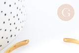 Bracelet jonc ovale ouvert cuivre doré 16k percé 63mm, x1 (G7633)