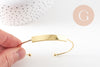 Bracelet jonc réglable laiton doré 18K 64mm, x1 (G1241)