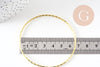 Bracelet jonc strié laiton doré 62mm, x1 (G3962)