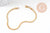 Bracelet maille serpent acier 304 inoxydable doré 14k inoxydable IP 18cm, x1 (G3926)