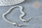 Bracelet maille serpent acier inoxydable platine, x1 (G8178)