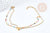 Bracelet multichaine coeur acier doré 304 inoxydable émaillé multicolore 25mm, idée cadeau anniversaire fête des mères femme, x1 G8804