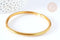 Bracelet plastique PVC paillettes doré 6.3cm, x1 (G7229)