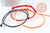 Bracelet réglable cordon polyester noir rouge orange 1-17cm, bracelet cordon à personnaliser, x1 (G9424)