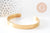 Bracelet réglable jonc lisse acier 304 inoxydable doré 50x63mm, x1 (G4912)