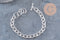 Bracelet très grosse maille acier 304 inoxydable argenté 20.4cm, x1 (G10922)