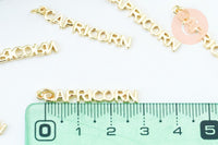 Breloque Capricorne laiton doré 18k cristal,sans nickel,création bijoux astrologique, pendentif horoscope,31mm, x1 (G6054)