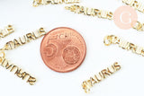 Breloque Taureau laiton doré 18k,sans nickel,création bijoux astrologique ,pendentif horoscope,20mm, x1 (G6043)